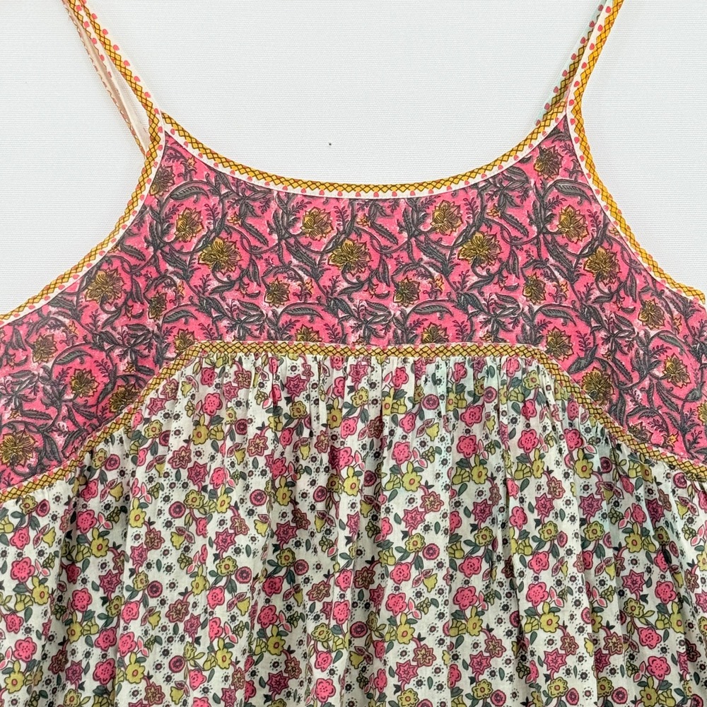 Natural Life Floral Babydoll Dress Womens Medium Pink Boho Cottagecore Peasant - Picture 2 of 8